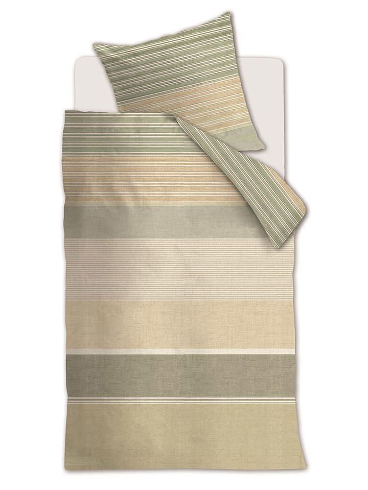 Beddinghouse Komplet pościeli "Motif" w kolorze zielonym rozmiar: 155x220 cm