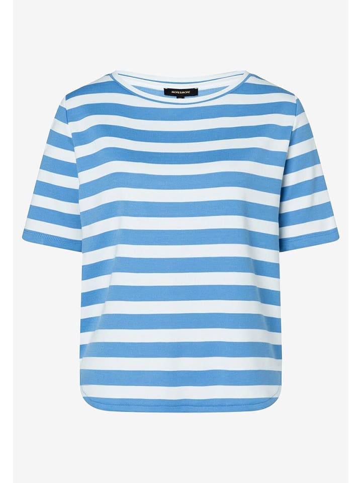 More & More Koszulka w kolorze błękitno-białym rozmiar: 36