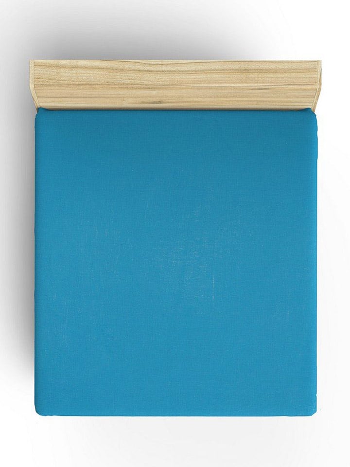 Elizabed Prześcieradło renforcé w kolorze niebieskim na gumce rozmiar: 140x200 cm