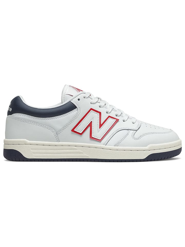 New Balance Skórzane sneakersy "480" w kolorze biało-granatowym rozmiar: 44,5