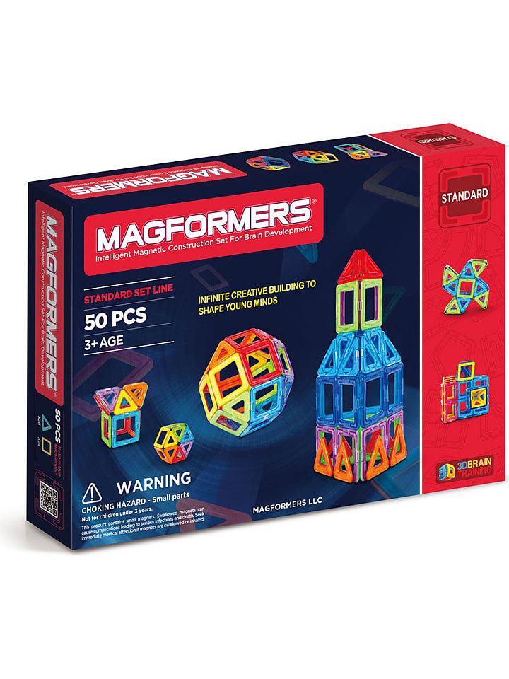 MAGFORMERS 50-częściowy zestaw magnetyczny "Basic Set Line" - 3+ rozmiar: onesize