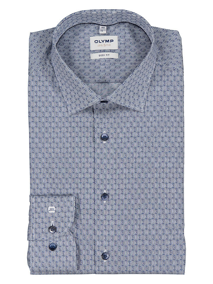 OLYMP Koszula ''Level 5'' - Body fit - w kolorze granatowym rozmiar: 39