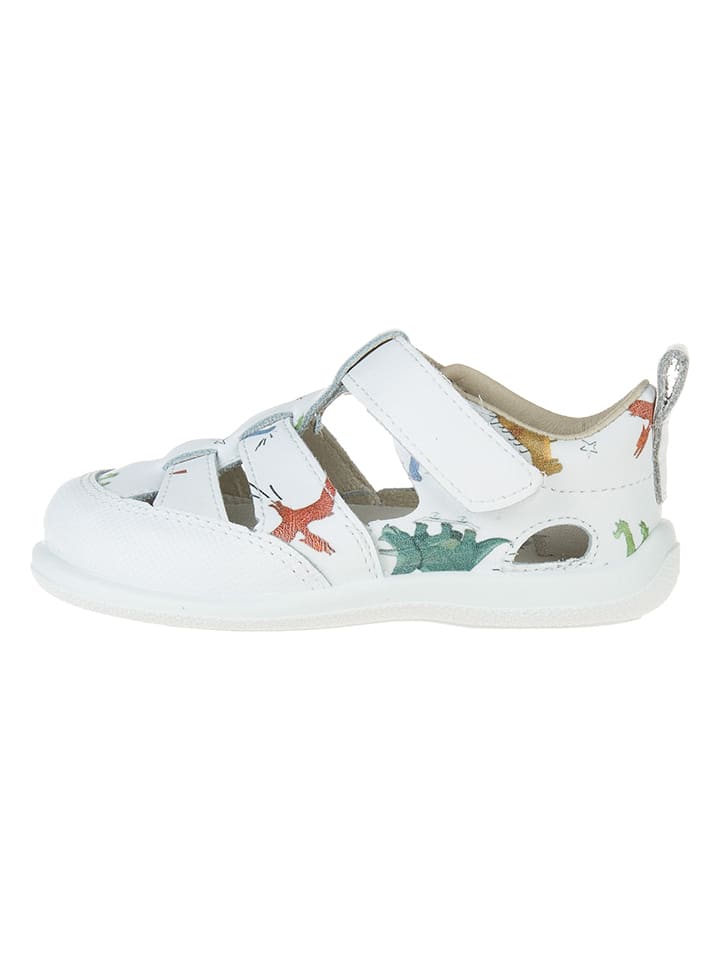 kmins Skórzane półsandały w kolorze białym rozmiar: 25