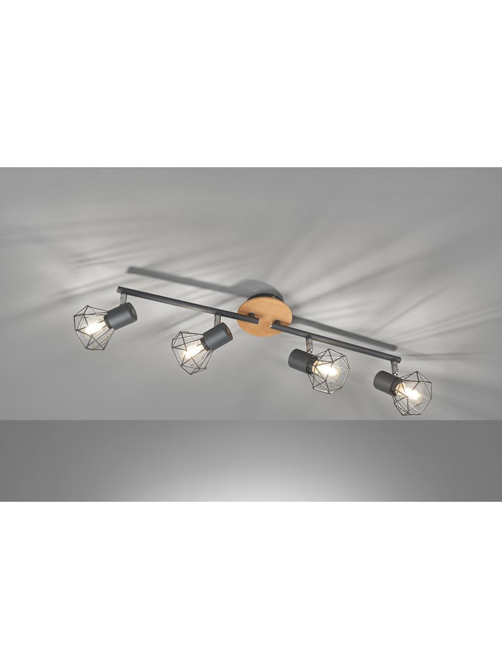 FISCHER & HONSEL Lampa sufitowa "Ran" w kolorze jasnobrązowo-szarym - 60 x 11 cm rozmiar: onesize