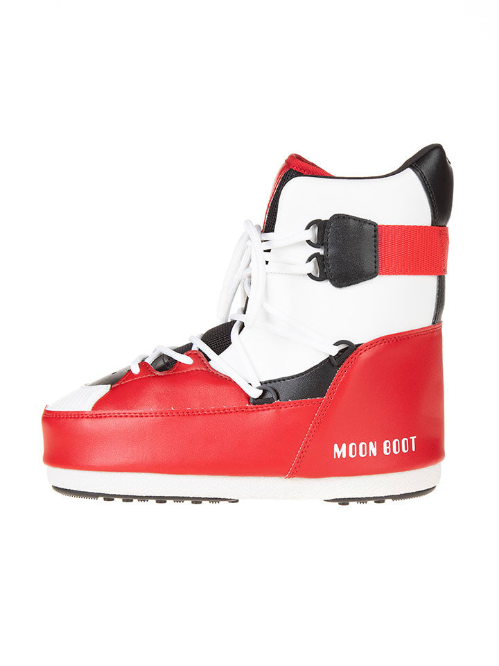 Moon Boot Kozaki zimowe w kolorze biało-czerwono-czarnym rozmiar: 39-40