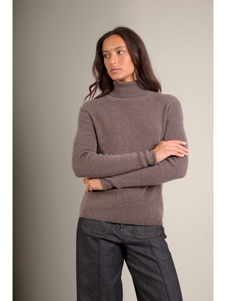 Perfect Cashmere Kaszmirowy golf "Elly" w kolorze szarobrązowym rozmiar: M