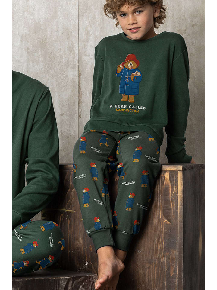 Paddington Piżama "Paddington" w kolorze ciemnozielonym rozmiar: 140