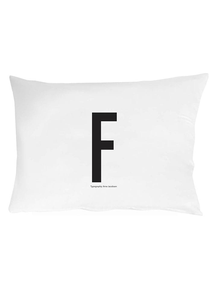 Design Letters Poszewka "F" w kolorze białym na poduszkę - 70 x 50 cm rozmiar: onesize