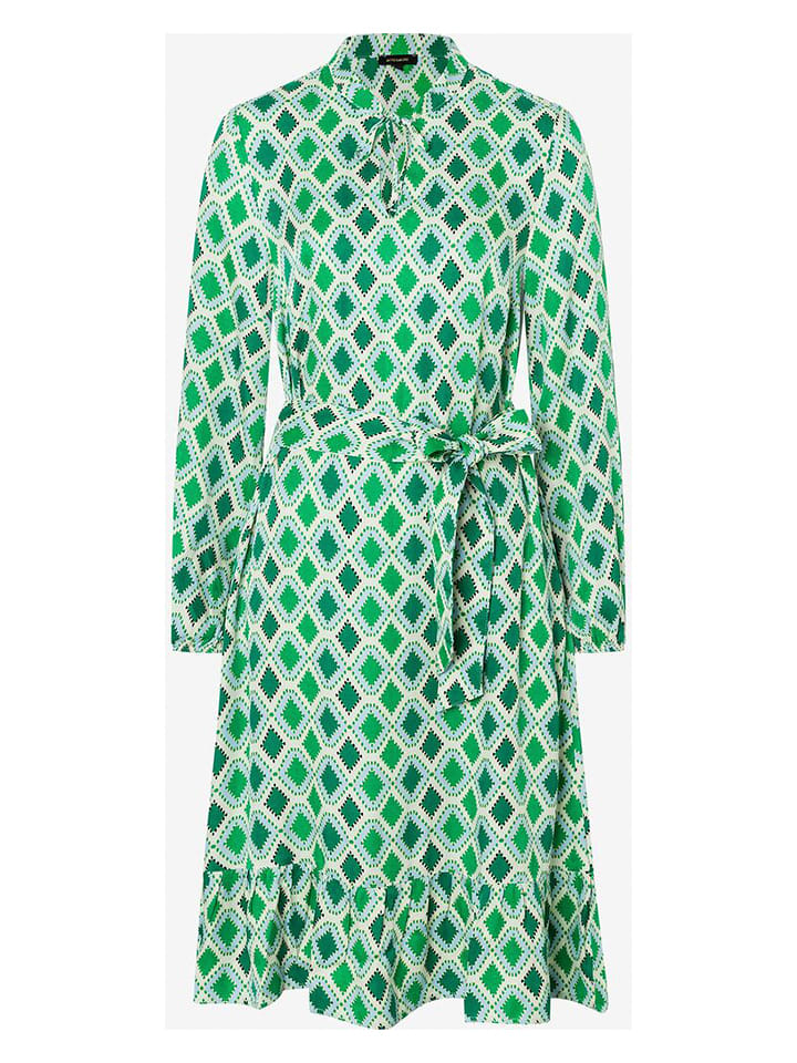 More & More Sukienka w kolorze zielono-białym rozmiar: 44