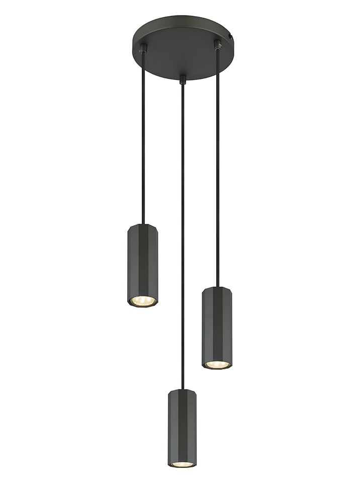 Globo lighting Lampa wisząca w kolorze szarym - wys. 120 x Ø 21 cm rozmiar: onesize