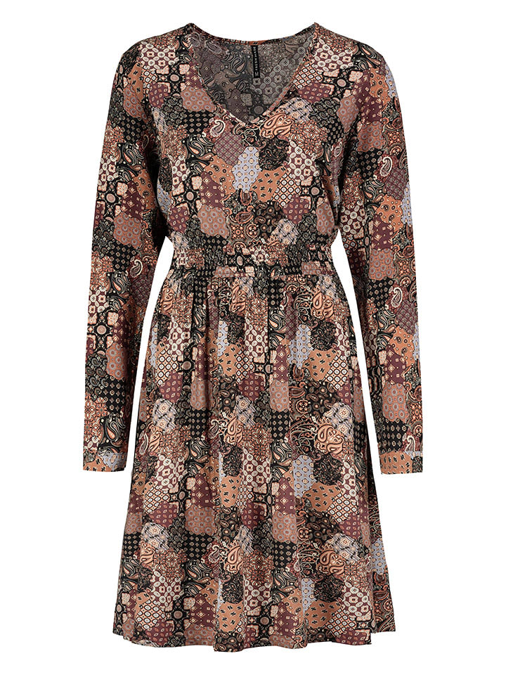 Fresh Made Sukienka w kolorze czarno-brązowym rozmiar: XS
