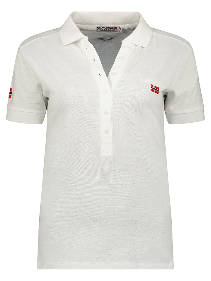 Geographical Norway Koszulka polo "Kelly" w kolorze białym rozmiar: L
