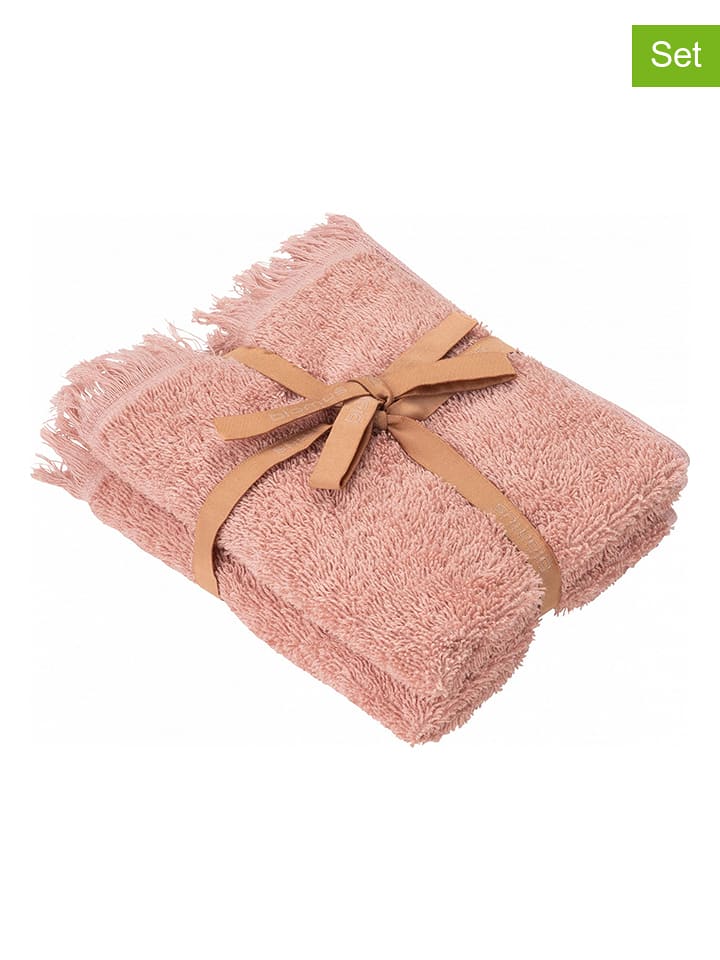 Blomus Ręczniki (2 szt.) "Frino" w kolorze jasnoróżowym dla gości - 30 x 50 cm rozmiar: onesize