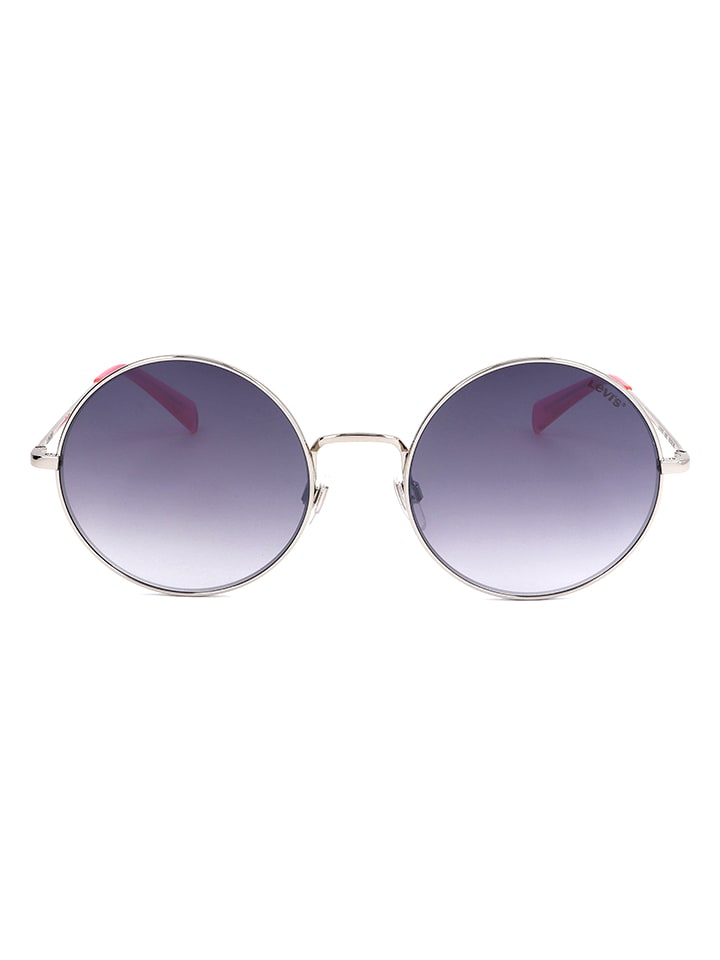 Levi's Damskie okulary przeciwsłoneczne w kolorze srebrno-różowo-niebieskim rozmiar: 55