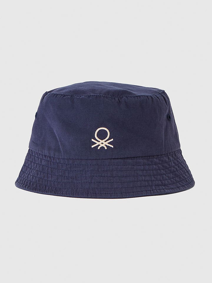 Benetton Kapelusz przeciwsłoneczny w kolorze granatowym rozmiar: 122