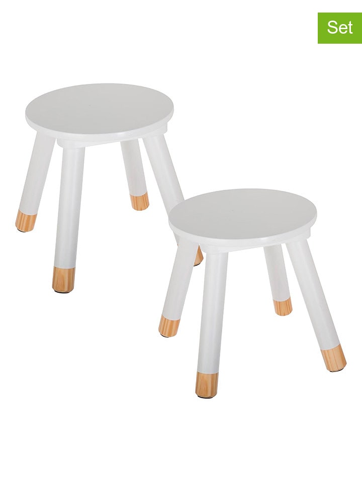 WellHome for Kids Hockery (2 szt.) w kolorze białym - wys. 27 x Ø 24 cm rozmiar: onesize