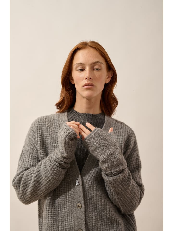 Just Cashmere Kaszmirowe mankiety "Bale" w kolorze szarym rozmiar: onesize