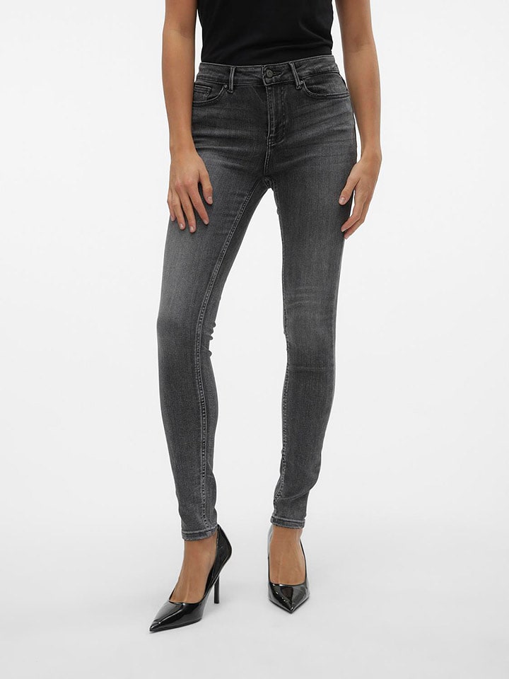 Vero Moda Dżinsy - Skinny fit - w kolorze antracytowym rozmiar: XS/L32