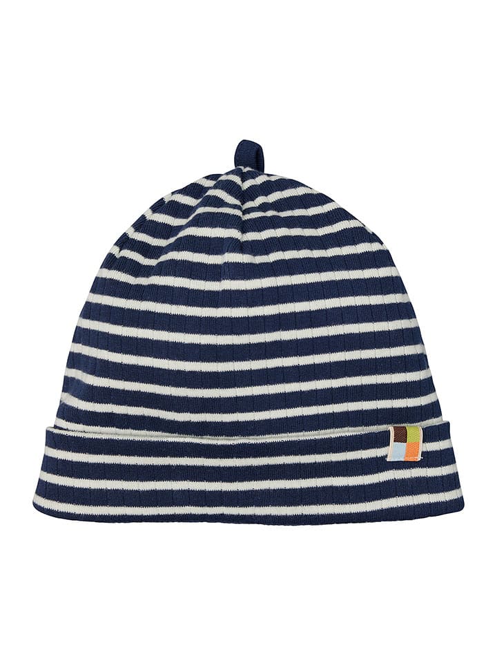 loud + proud Czapka beanie w kolorze granatowo-białym rozmiar: 86/92