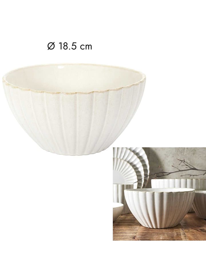 Make a Wish Miska w kolorze biało-beżowym na sałatkę - Ø 18,5 cm rozmiar: onesize