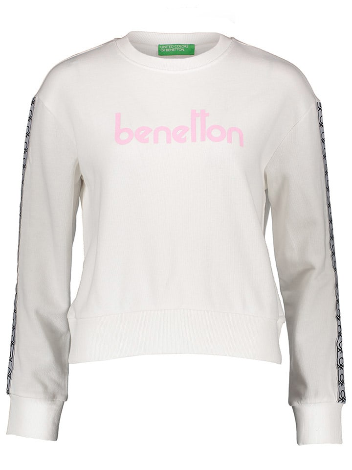 Benetton Bluza w kolorze białym rozmiar: L