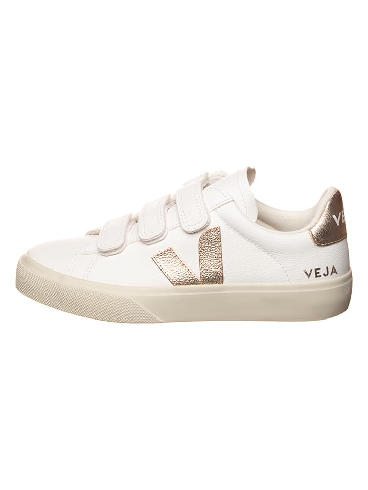 Veja Skórzane sneakersy "Recife" w kolorze złoto-białym rozmiar: 36