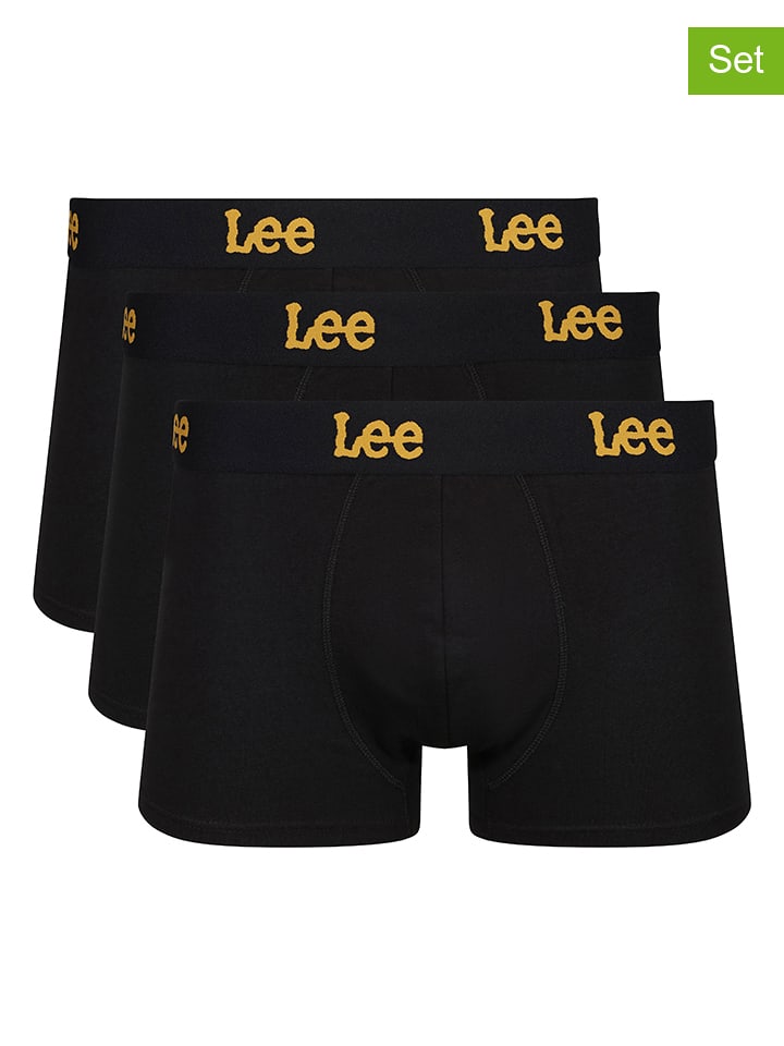 LEE Underwear Bokserki (3 pary) "Harkins" w kolorze czarnym rozmiar: XL