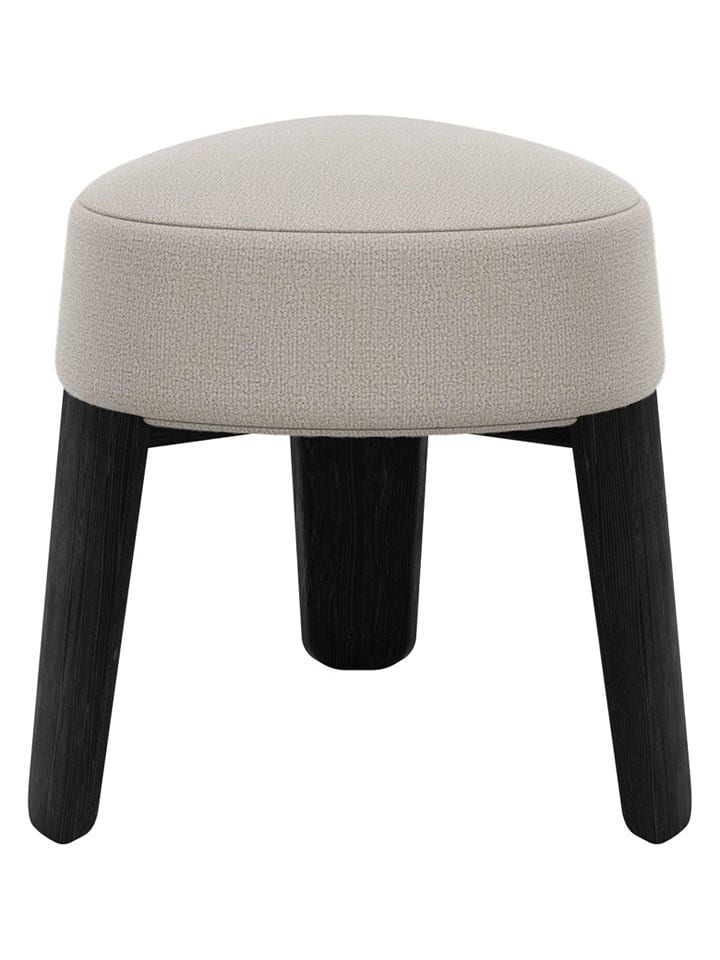 Blomus Hocker "Kuon" w kolorze kremowo-czarnym - wys. 47 x Ø 45 cm rozmiar: onesize