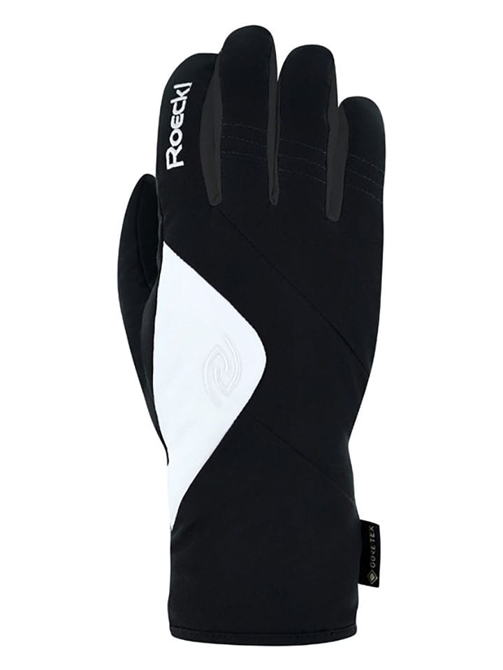 Roeckl SPORTS Rękawiczki narciarskie "Straja GTX" w kolorze biało-czarnym rozmiar: 10