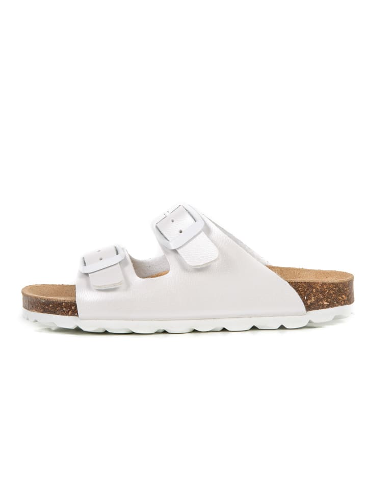 BABUNKERS Family Klapki w kolorze białym rozmiar: 35