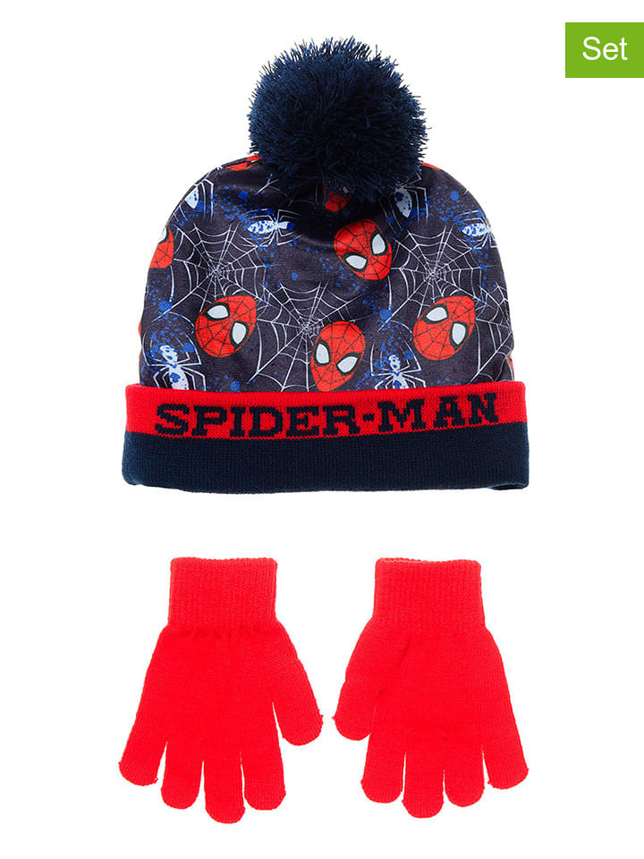 Spiderman 2-częściowy zestaw "Spider-Man" w kolorze granatowo-czerwonym rozmiar: 52 cm