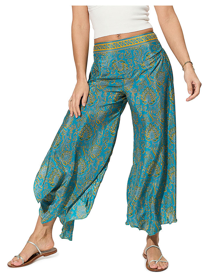 Ipanima Spodnie w kolorze niebiesko-żółtym rozmiar: 38/40