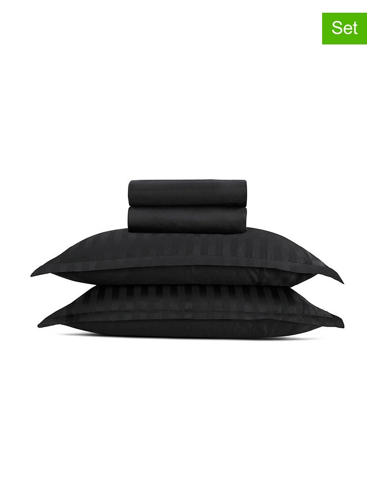 CXL by Christian Lacroix 4-częściowy zestaw satynowy w kolorze czarnym rozmiar: 240x300 cm