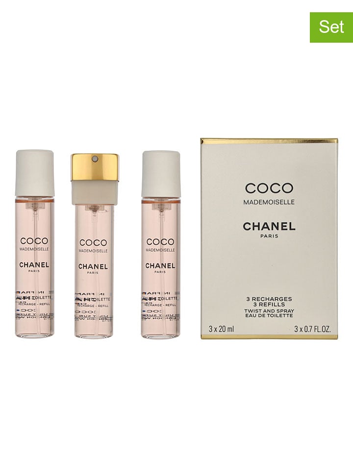 Chanel 3-częściowy zestaw "Coco Mademoiselle" - 3 x EDT, po 20 ml rozmiar: onesize