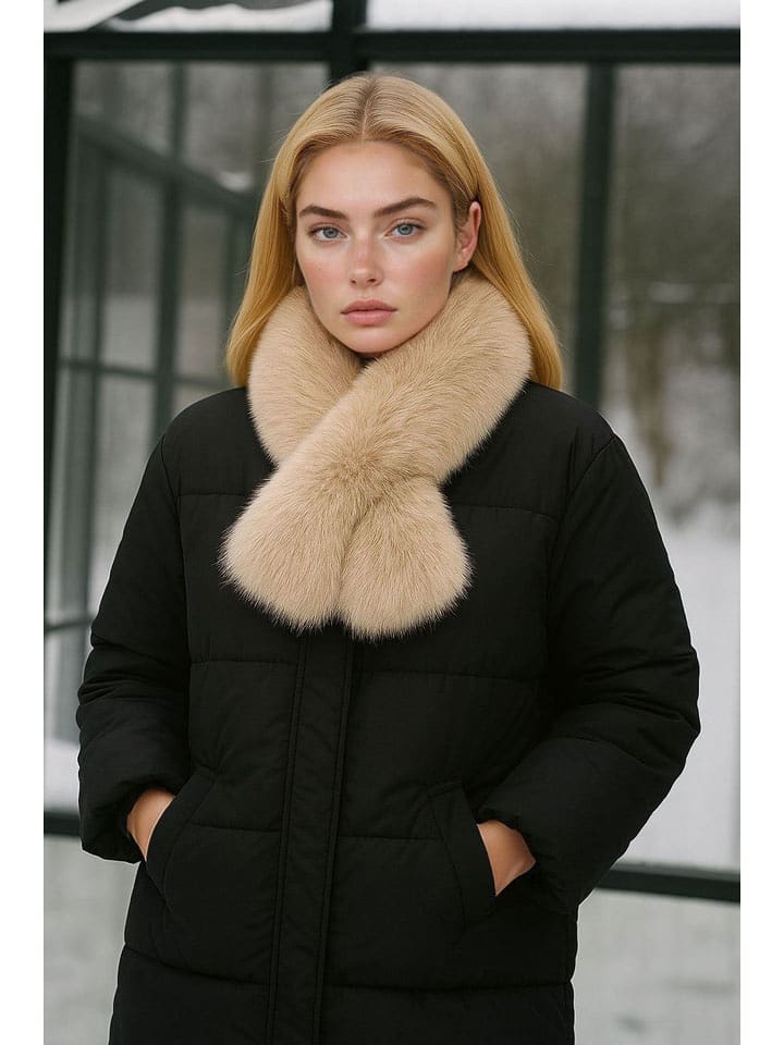 Lucky Bees Szal w kolorze beżowym - 106 x 15 cm rozmiar: onesize