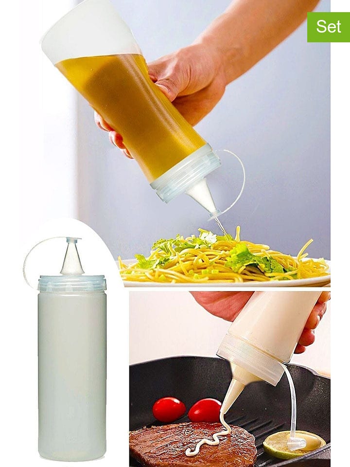 Violeta Home Dozowniki (3 szt.) w kolorze białym do oliwy - wys. 25 cm rozmiar: onesize