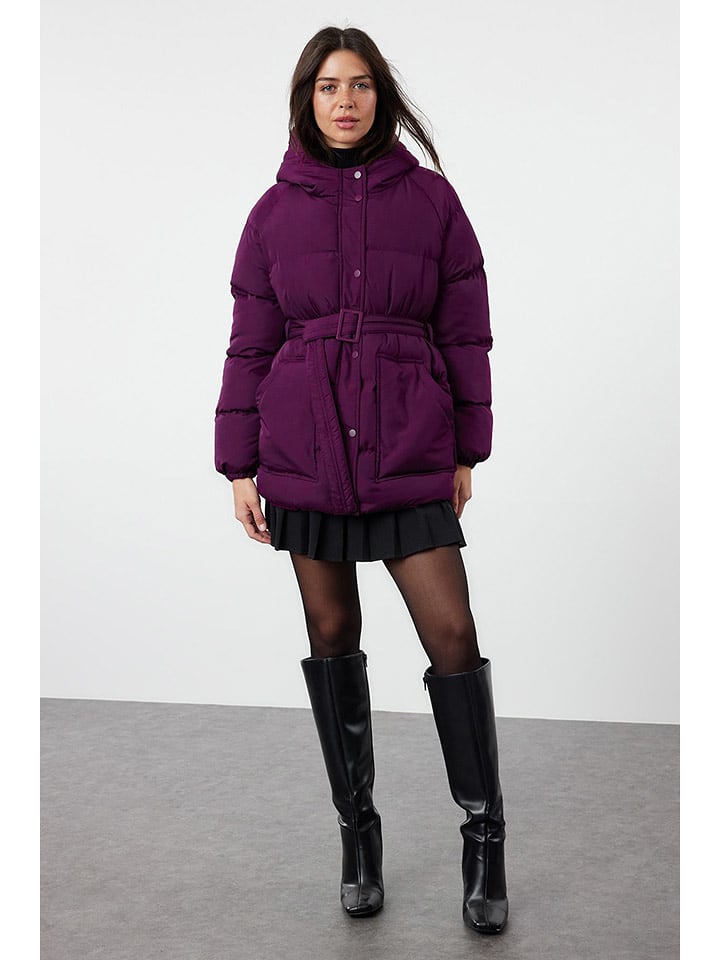 trendyol Kurtka pikowana w kolorze fioletowym rozmiar: XL