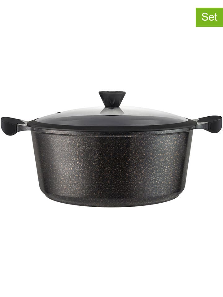 Laguiole 2-częściowy zestaw "Cappuccino" w kolorze ciemnoszarym - 4,3 l rozmiar: onesize