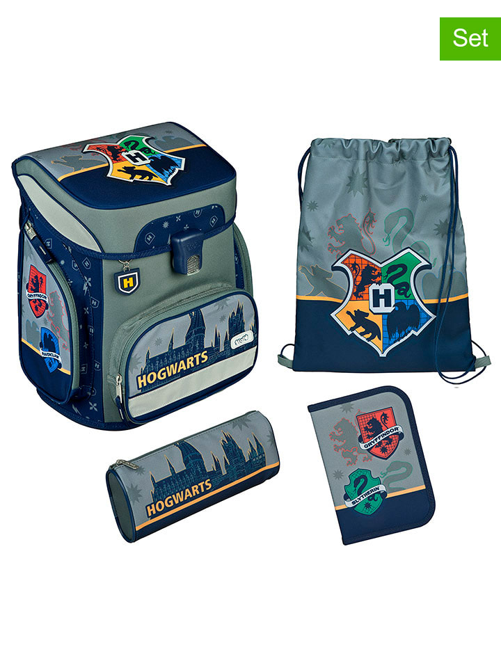 SCOOLI 5-częściowy zestaw szkolny "EasyFit Harry Potter" w kolorze szarym - 18 l rozmiar: onesize