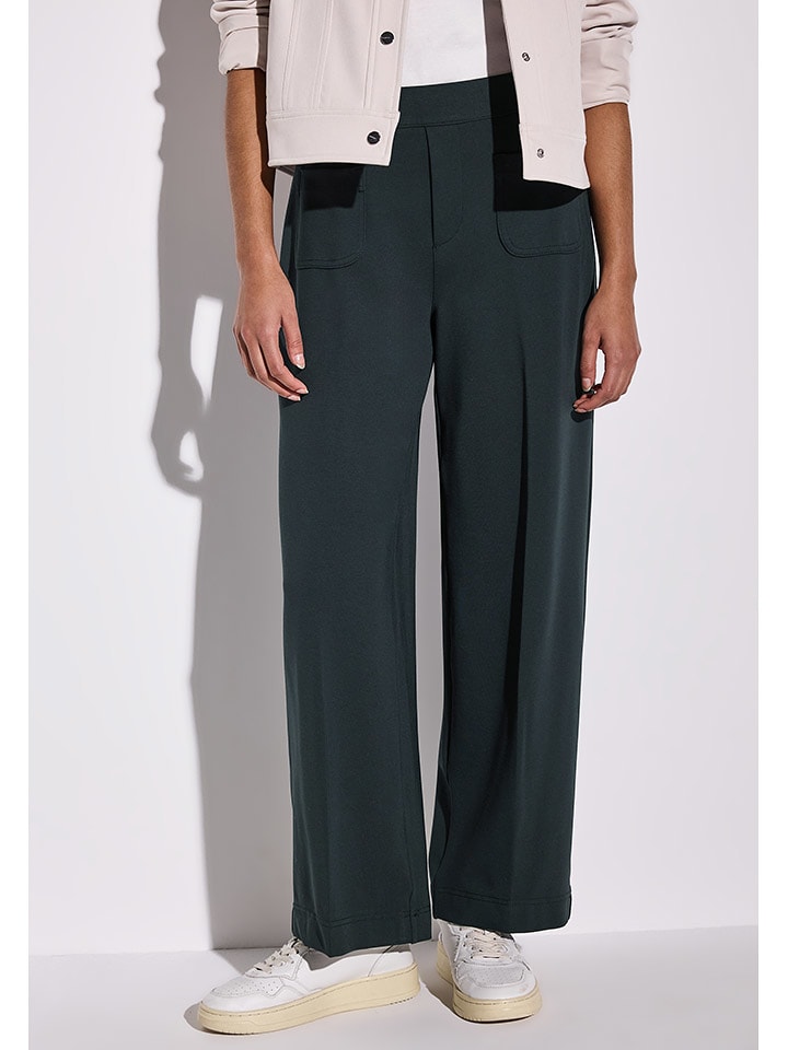 Street One Spodnie w kolorze ciemnozielonym rozmiar: W44/L28