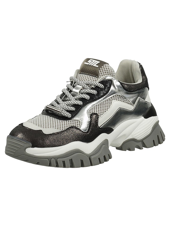 Steve Madden Sneakersy w kolorze beżowo-brązowo-srebrnym rozmiar: 38