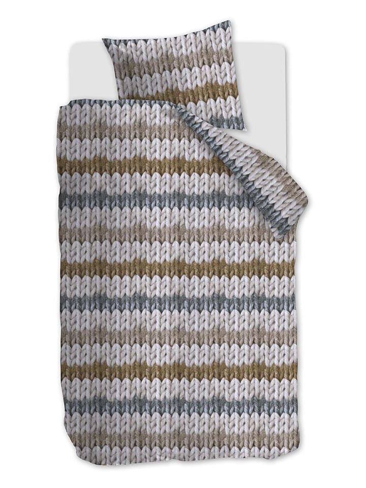 Beddinghouse Komplet pościeli renforcé w kolorze beżowo-jasnobrązowo-błękitnym rozmiar: 155x220 cm