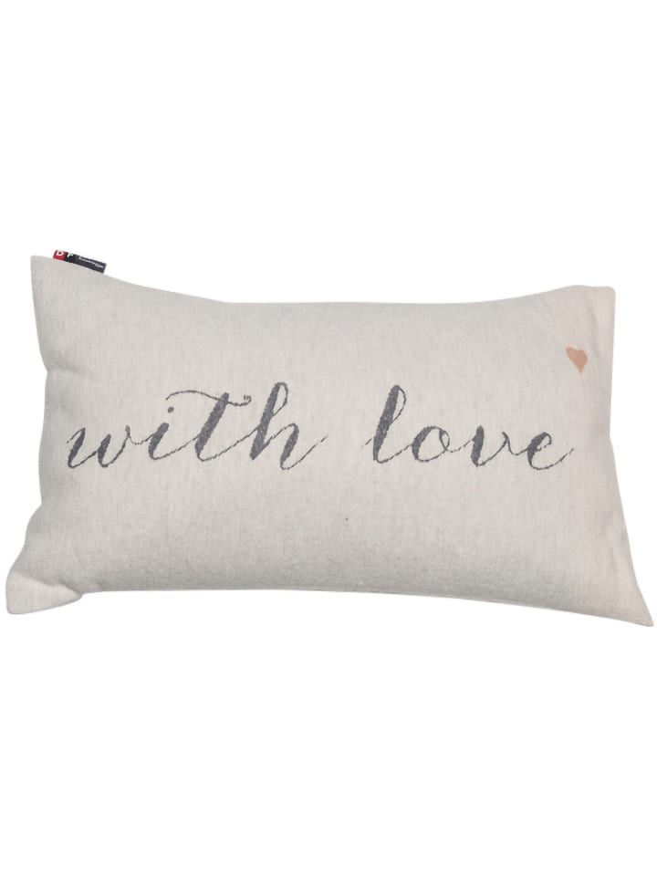 David Fussenegger Poszewka "Silvretta - With Love" w kolorze beżowym na poduszkę rozmiar: 50x30 cm