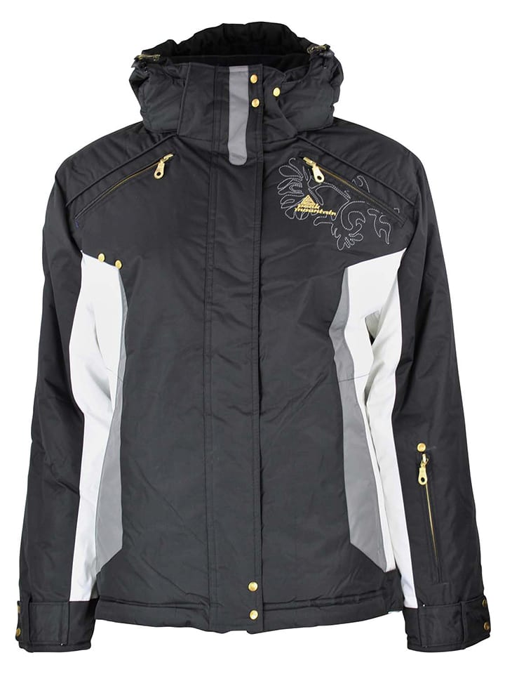 Peak Mountain Kurtka narciarska "Anityx" w kolorze czarno-białym rozmiar: L