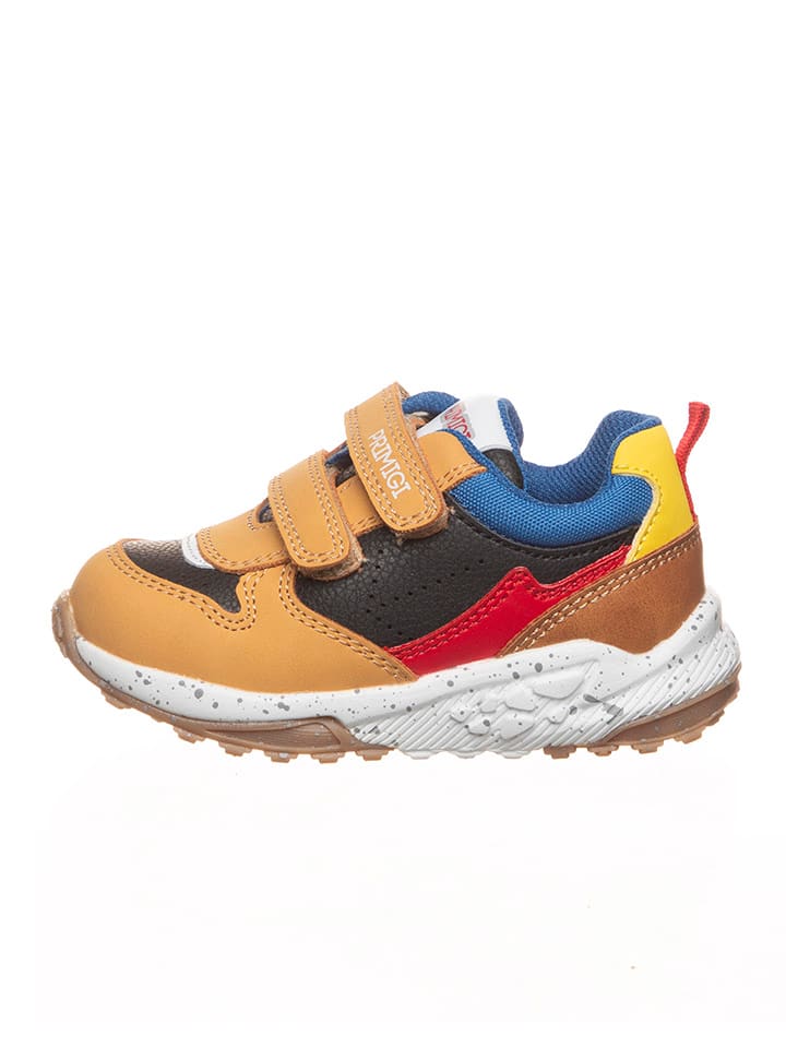 Primigi Skórzane sneakersy w kolorze żółto-czarno-jasnobrązowym rozmiar: 22