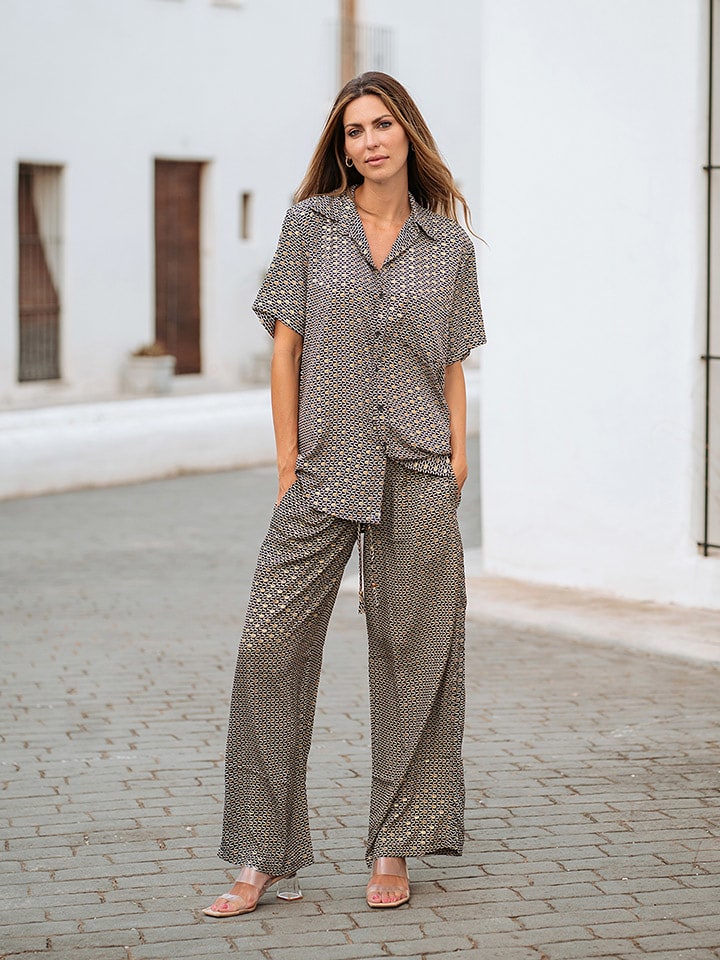 Isla Bonita by SIGRIS Koszula w kolorze czarno-żółtym rozmiar: L