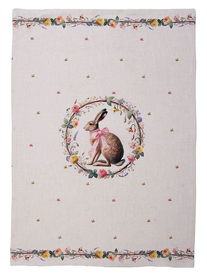 Clayre & Eef Ściereczka kuchenna w kolorze beżowym - 70 x 50 cm rozmiar: onesize