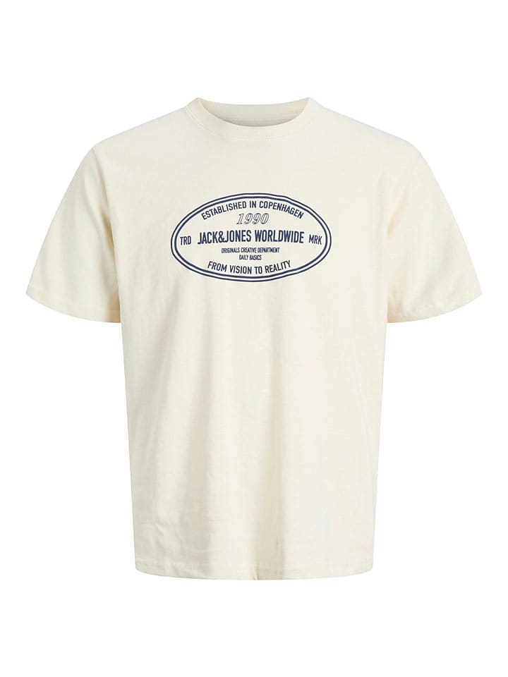 Jack & Jones Koszulka w kolorze kremowym rozmiar: L