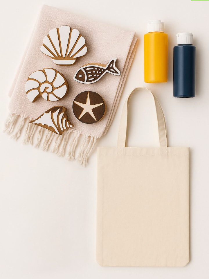 Samimi 9-częściowy zestaw "Marine" w kolorze kremowo-morsko-żółtym rozmiar: onesize