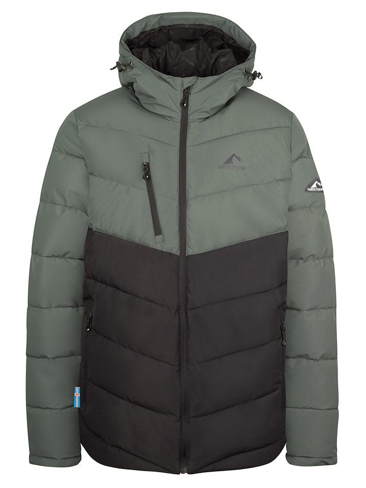 Westfjord Kurtka zimowa "Kirkjufell" w kolorze zielono-czarnym rozmiar: 3XL